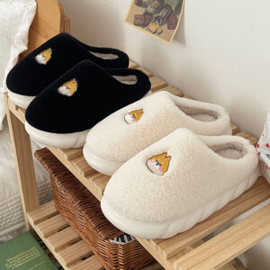 Autumn and winter new plush home floor non-slip soft thick cotton slippers