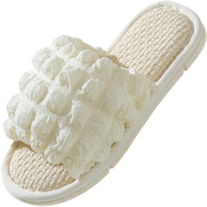 lady household non-slip cotton and linen slippers