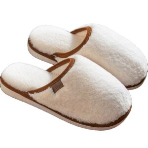 Home thick-soled couples furry non-slip floor slippers